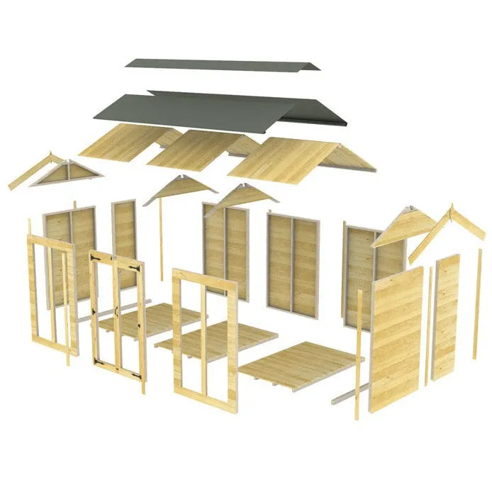 8ft x 16ft Apex Summer House (Full Height Window)