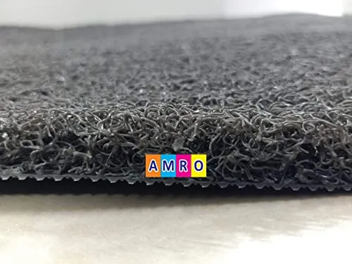 AMRO Beautility Needs Rectangular Door Mat Pvc Thick Doormat For Outdoor,Home,Offices,Restaurant,Hotel Etc.. Heavy Quality -12Mm Thickness,Grey Color,Weight 800  Gms,Size 40 X 60 Cms(16 X 24 Inches)