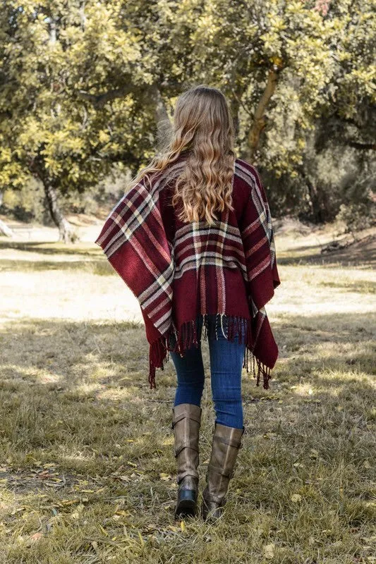 Carissa Classic Plaid Ruana