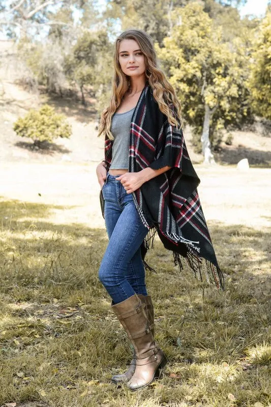 Carissa Classic Plaid Ruana