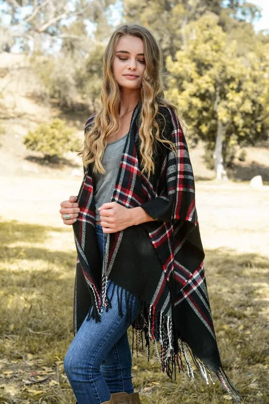Carissa Classic Plaid Ruana