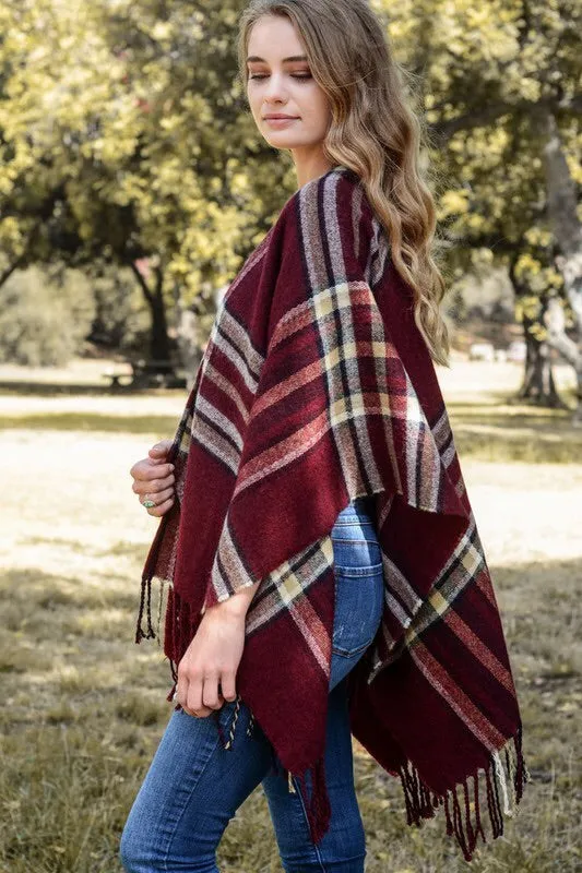 Carissa Classic Plaid Ruana
