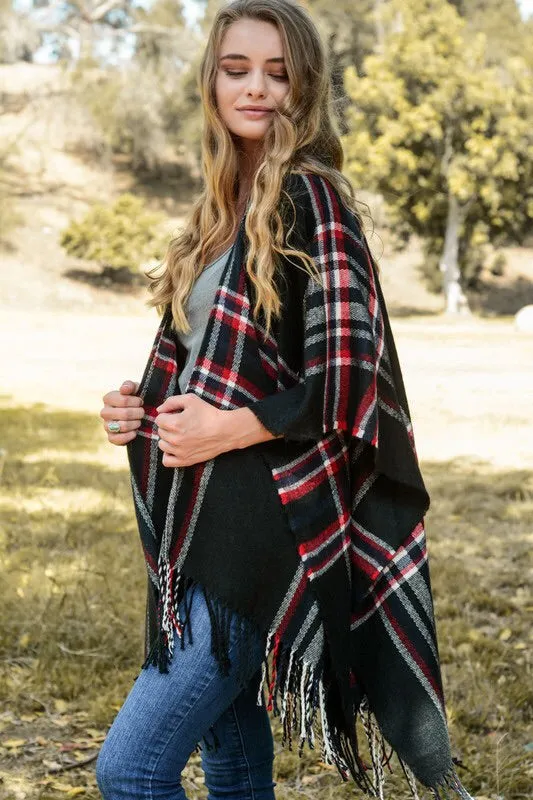 Carissa Classic Plaid Ruana