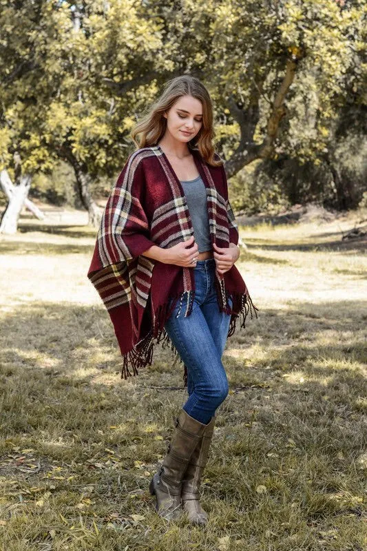 Carissa Classic Plaid Ruana