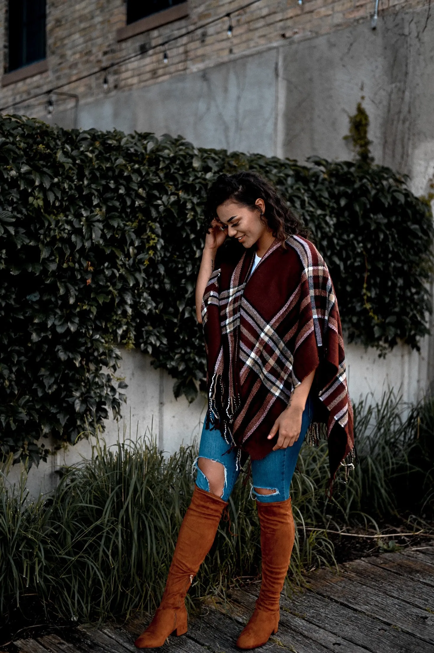 Carissa Classic Plaid Ruana