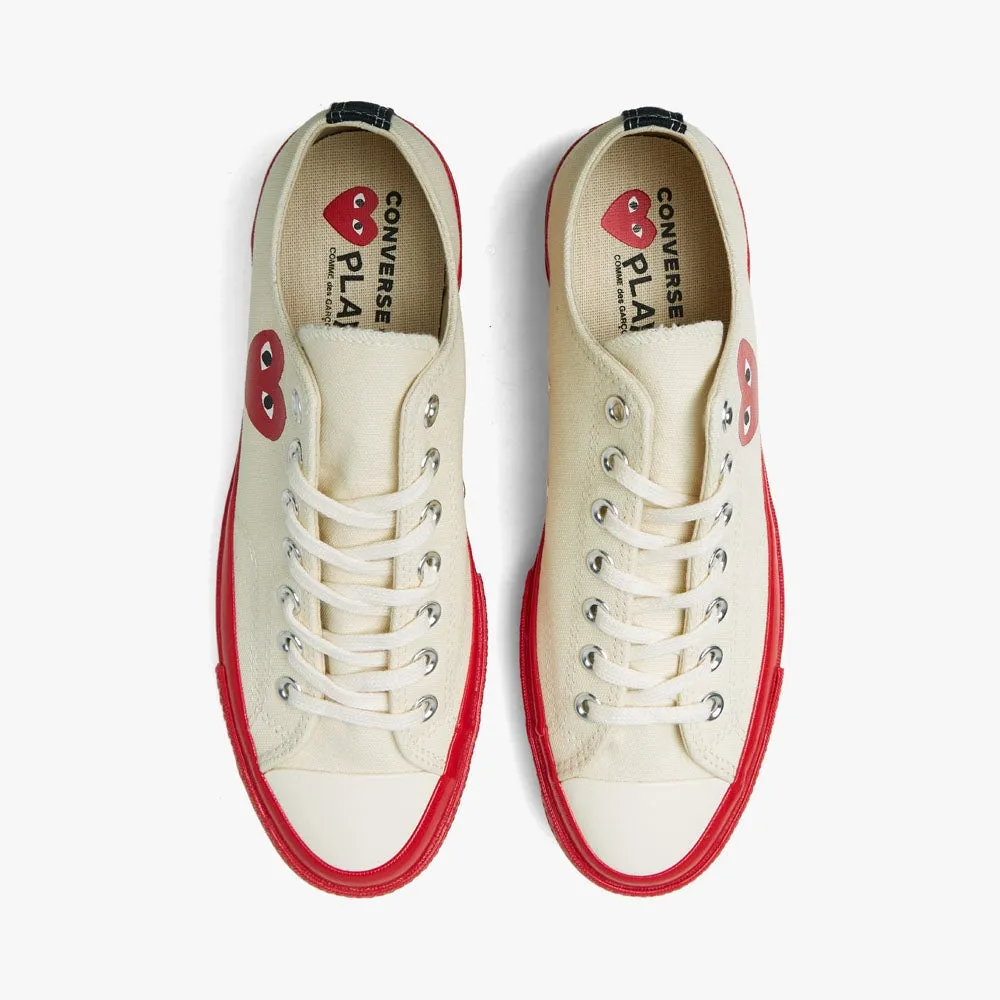 Converse x COMME des GARÇONS PLAY Chuck Taylor OX Off White / Red Sole
