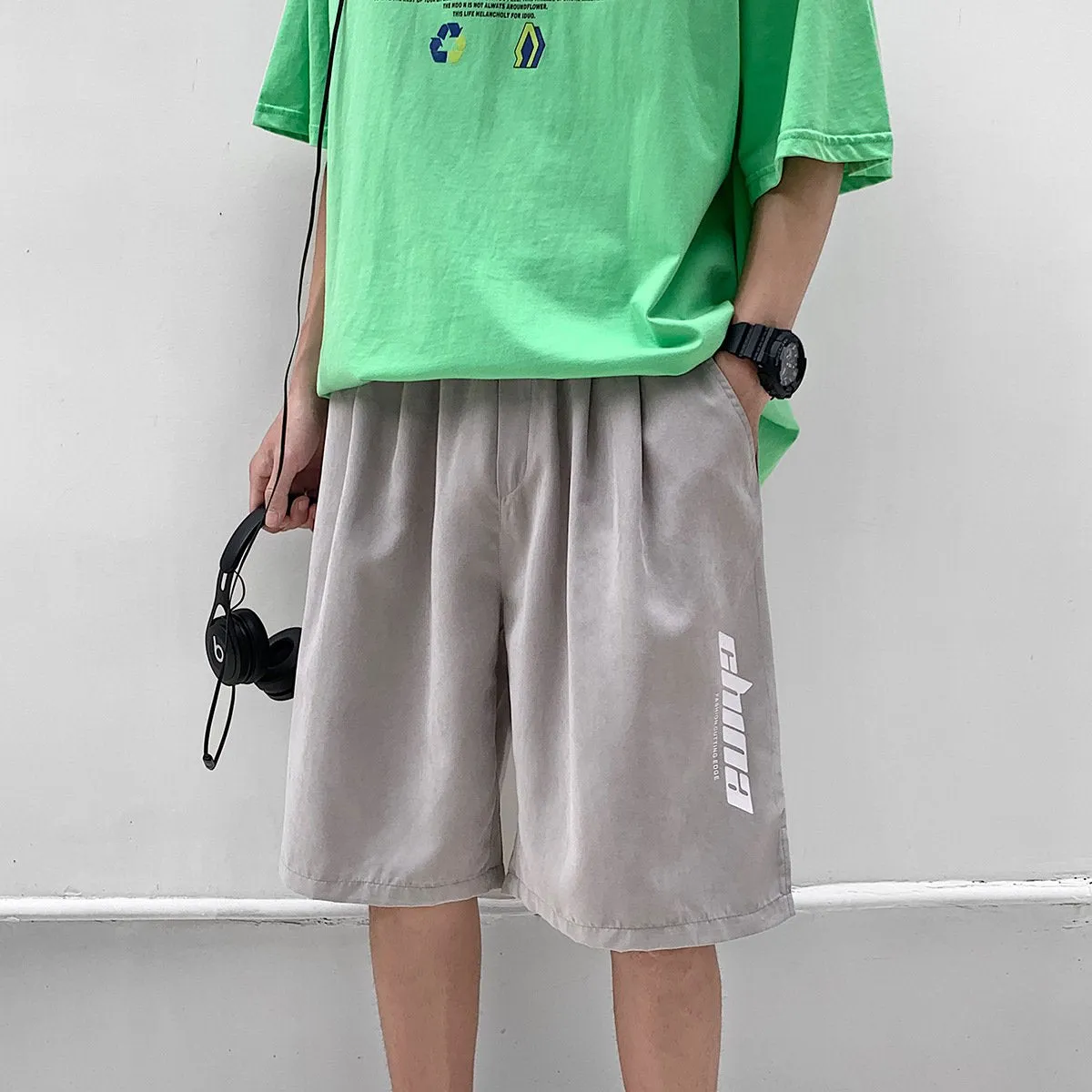 Shorts Men Loose Summer Pants Thin Stylish Casual knee length Trendy INS Trendy Outdoor Shorts